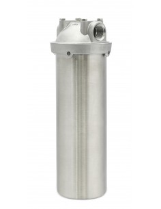 Wasserfiltergehäuse, Edelstahl V2A mit Halterung zum Untertisch Einbau
