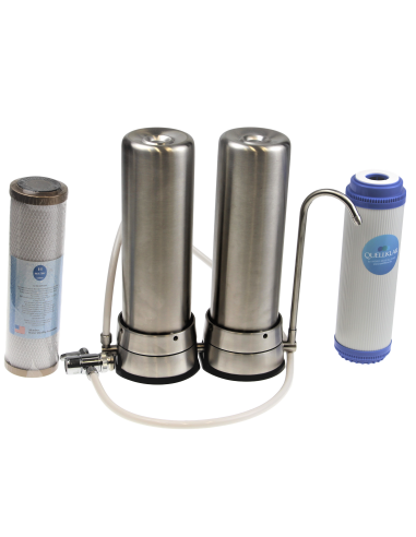 Von links nach recht:
Aktivkohlefilter (AF 30), KS 530 erster Filtervorgang, KS 530 zweiter Filtervorgang, Ulterfilter (UF500)