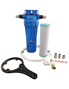 SET Blue 10" mit 2in1 Aktivkohle- und Ultrafilter AFUF500 mit Anschluss-Set