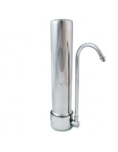 QuellKLAR KS 430 Tisch Wasserfilter aus Edelstahl - Wasserhahnfilter