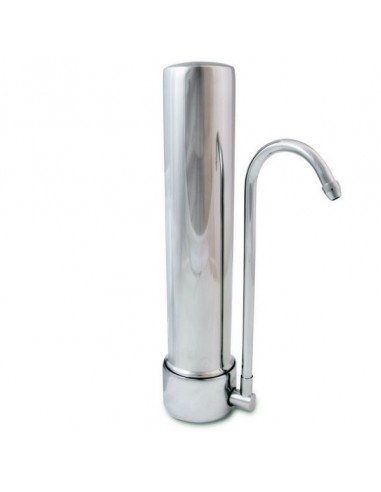 QuellKLAR KS 430 Tisch Wasserfilter aus Edelstahl - Wasserhahnfilter